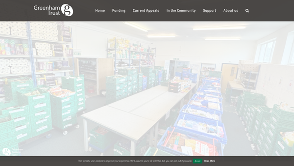 Screenshot of the Greenham Trust Ltd website