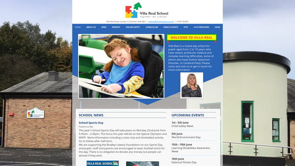 Screenshot of the Villa Real School Association website