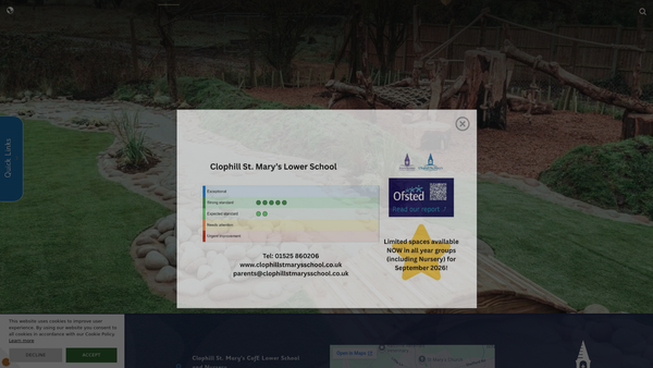 Screenshot of the Friends Of St Marys School Clophill website