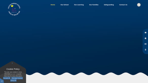 Screenshot of the Seaton Primary School Parent Teacher Association website