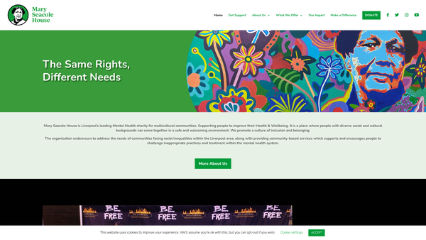 Screenshot of the Granby Community Mental Health Group website