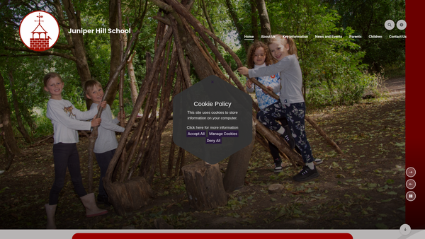 Screenshot of the Juniper Hill School Fund website