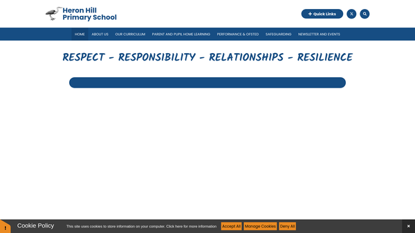 Screenshot of the The Friends Of Heron Hill School website