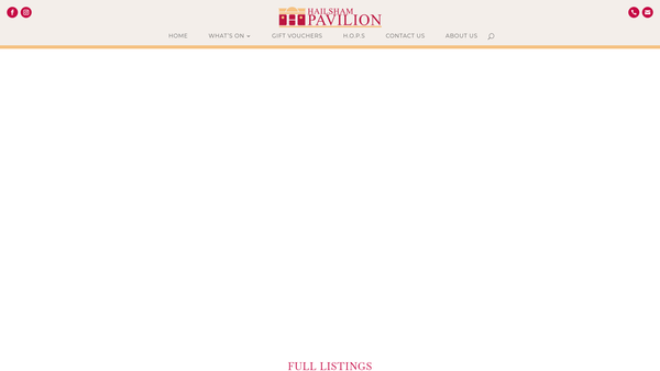 Screenshot of the Hailsham Old Pavilion Society website