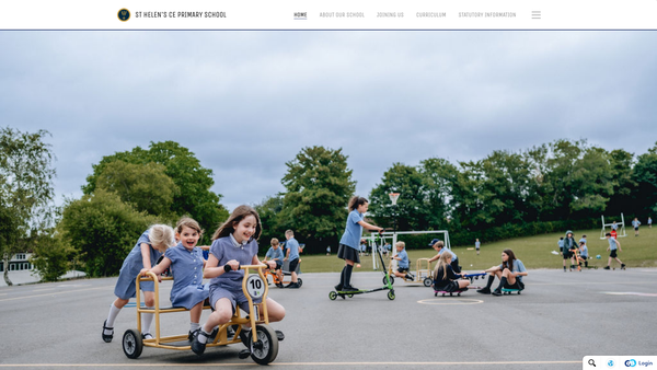 Screenshot of the Friends Of St. Helen's School website