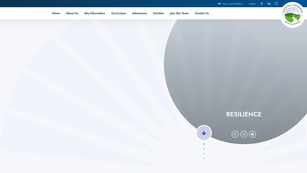 Screenshot of the The Gateway School Fund website