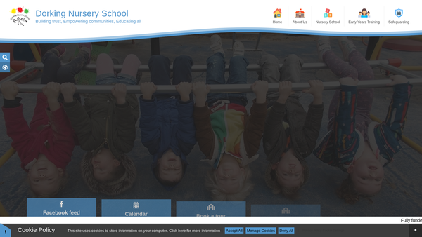 Screenshot of the Friends Of Dorking Nursery School And Children's Centre website