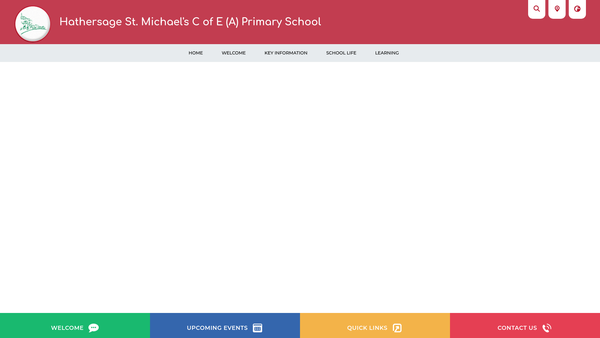 Screenshot of the Hathersage C Of E School Parent Teacher Association website