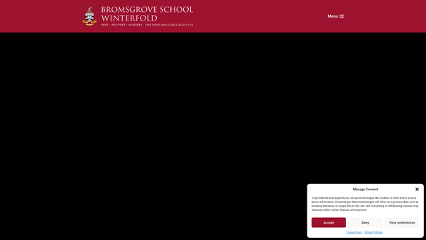 Screenshot of the Winterfold House School Trust Limited website