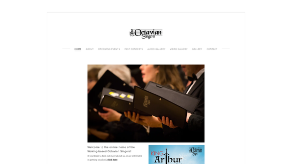 Screenshot of the The Octavian Singers website