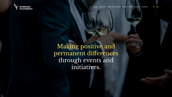 Screenshot of the The Anderson Foundation website