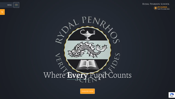 Screenshot of the Rydal Penrhos Limited website