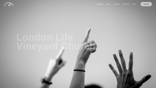 Screenshot of the London Life Vineyard Church Limited website