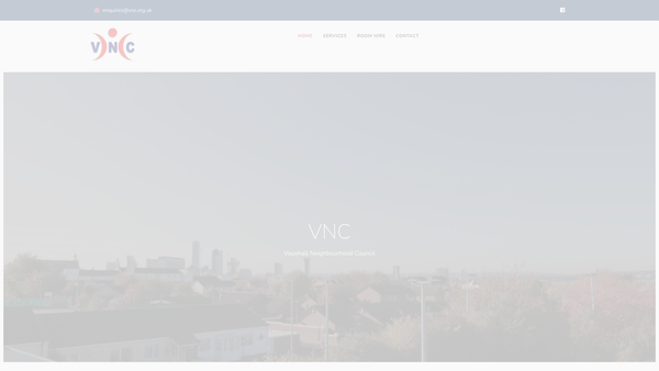 Screenshot of the Vauxhall Neighbourhood Council Limited website