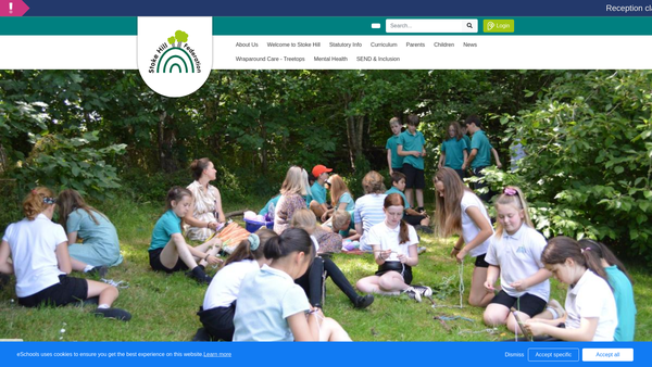 Screenshot of the Friends Of Stoke Hill First School website