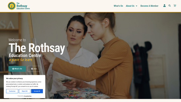 Screenshot of the The Rothsay Education Centre (Bedford) Ltd website