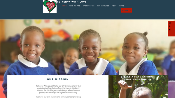 Screenshot of the Community Care Resources International Trust website
