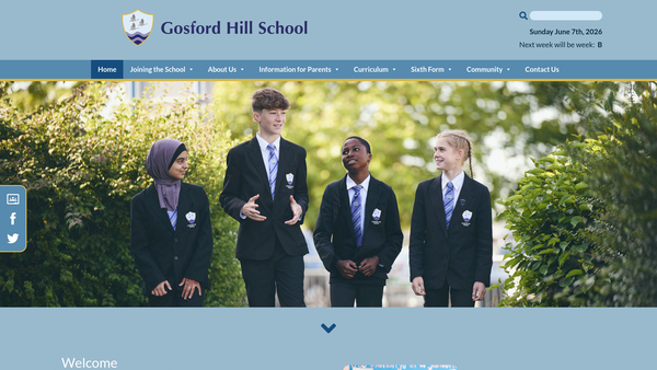 Screenshot of the Friends Of Gosford Hill School website