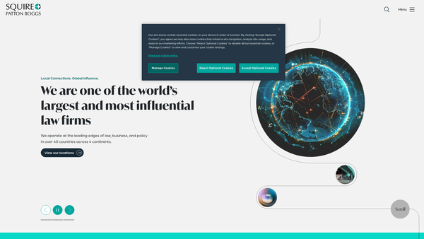 Screenshot of the The Squire Patton Boggs Charitable Trust website