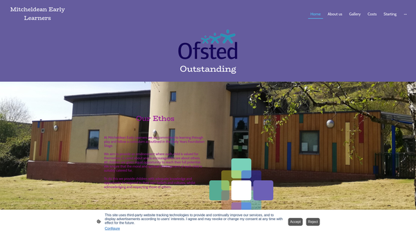 Screenshot of the Mitcheldean Early Learners website