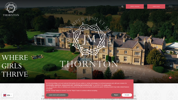 Screenshot of the The Friends Of Thornton website