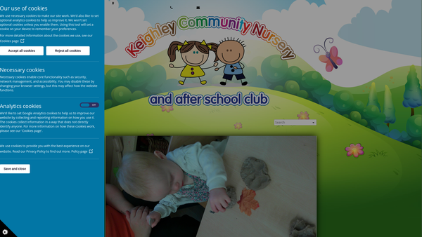 Screenshot of the Keighley Community Nursery Ltd website