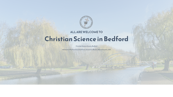 Screenshot of the Christian Science Society, Bedford website