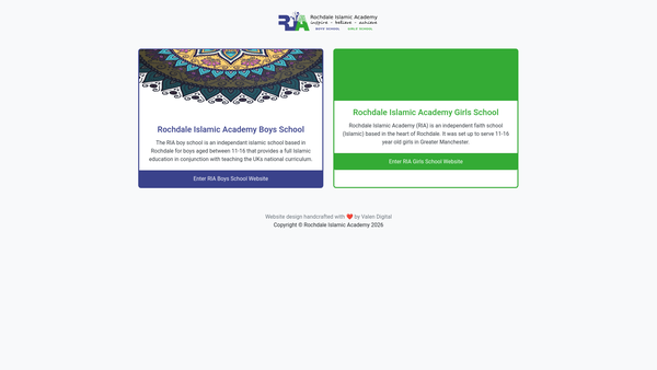 Screenshot of the Muslim Education Association-Rochdale website
