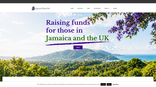 Screenshot of the Lignum Vitae Club website