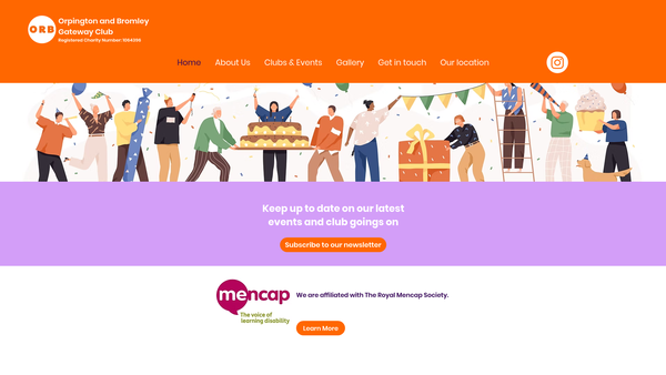 Screenshot of the Orpington And Bromley Gateway Club website