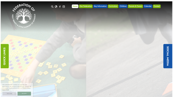 Screenshot of the Holy Trinity Ce(a) School Fund website