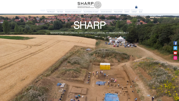 Screenshot of the The Sedgeford Historical And Archaeological Research Project website
