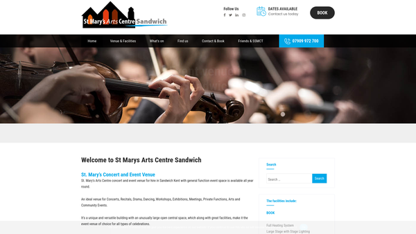 Screenshot of the Sandwich St Mary's Community Trust website