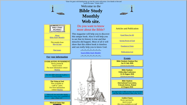 Screenshot of the Bible Fellowship Union website