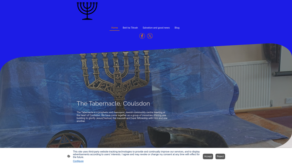 Screenshot of the The Tabernacle, Coulsdon Trust website