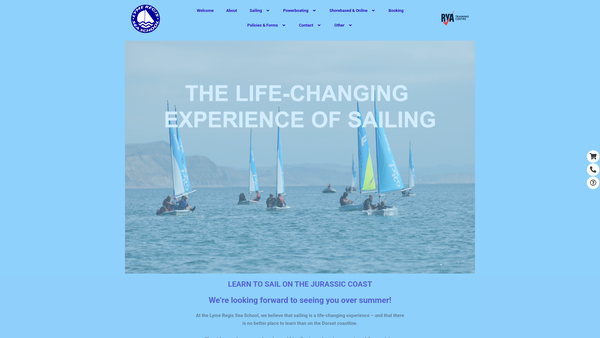 Screenshot of the The Lyme Regis Sea School Trust website