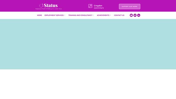 Screenshot of the Status Employment Ltd website