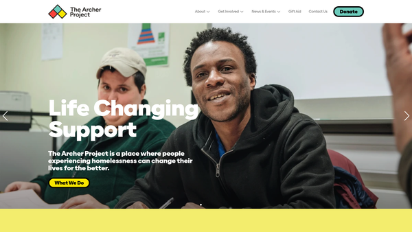 Screenshot of the The Cathedral Archer Project Limited website