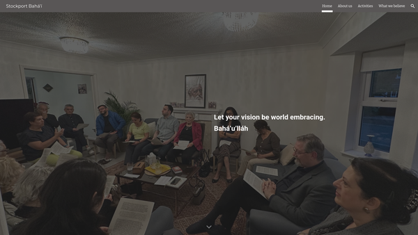 Screenshot of the Spiritual Assembly Of The Baha'is Of Stockport website
