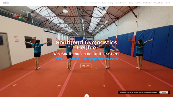 Screenshot of the Gymnastic Trust Ltd website