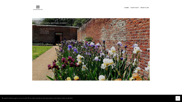 Screenshot of the Moggerhanger House Preservation Trust website