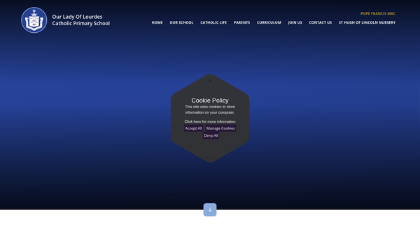 Screenshot of the The Friends Of Our Lady Of Lourdes website