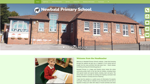 Screenshot of the Friends Of Newbald School website