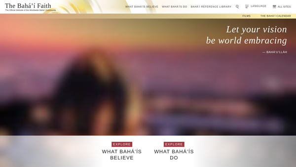 Screenshot of the Spiritual Assembly Of The Baha'is Of Hastings website