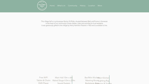 Screenshot of the Norton St Philip Village Hall Foundation website