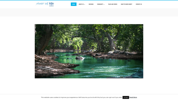 Screenshot of the River Of Life Church (Worthing) website