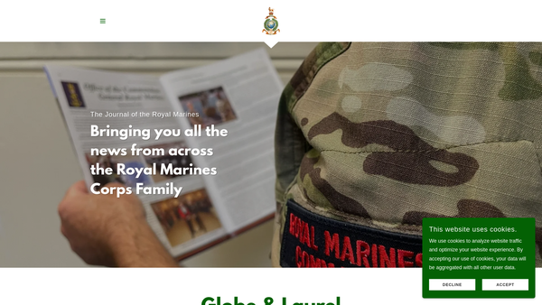 Screenshot of the Globe And Laurel Magazine website