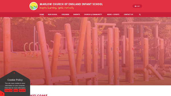 Screenshot of the Marlow Church Of England Infant School Fund website