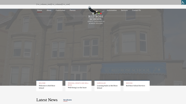Screenshot of the Dyslexia North West website