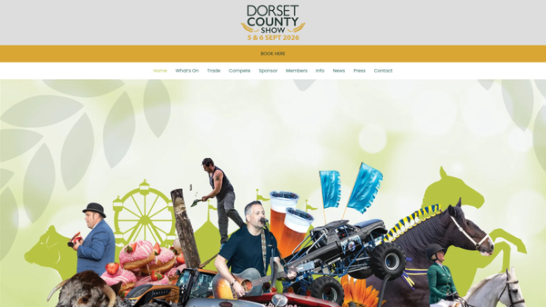 Screenshot of the Dorchester Agricultural Society website